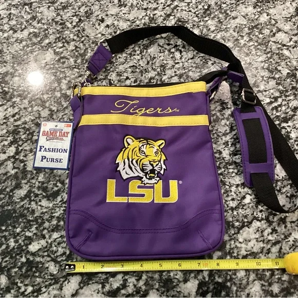 🟣 NWT - LSU Tigers - Women’s Crossbody Purse - Beautiful - Functional - Fans - Picture 16 of 16